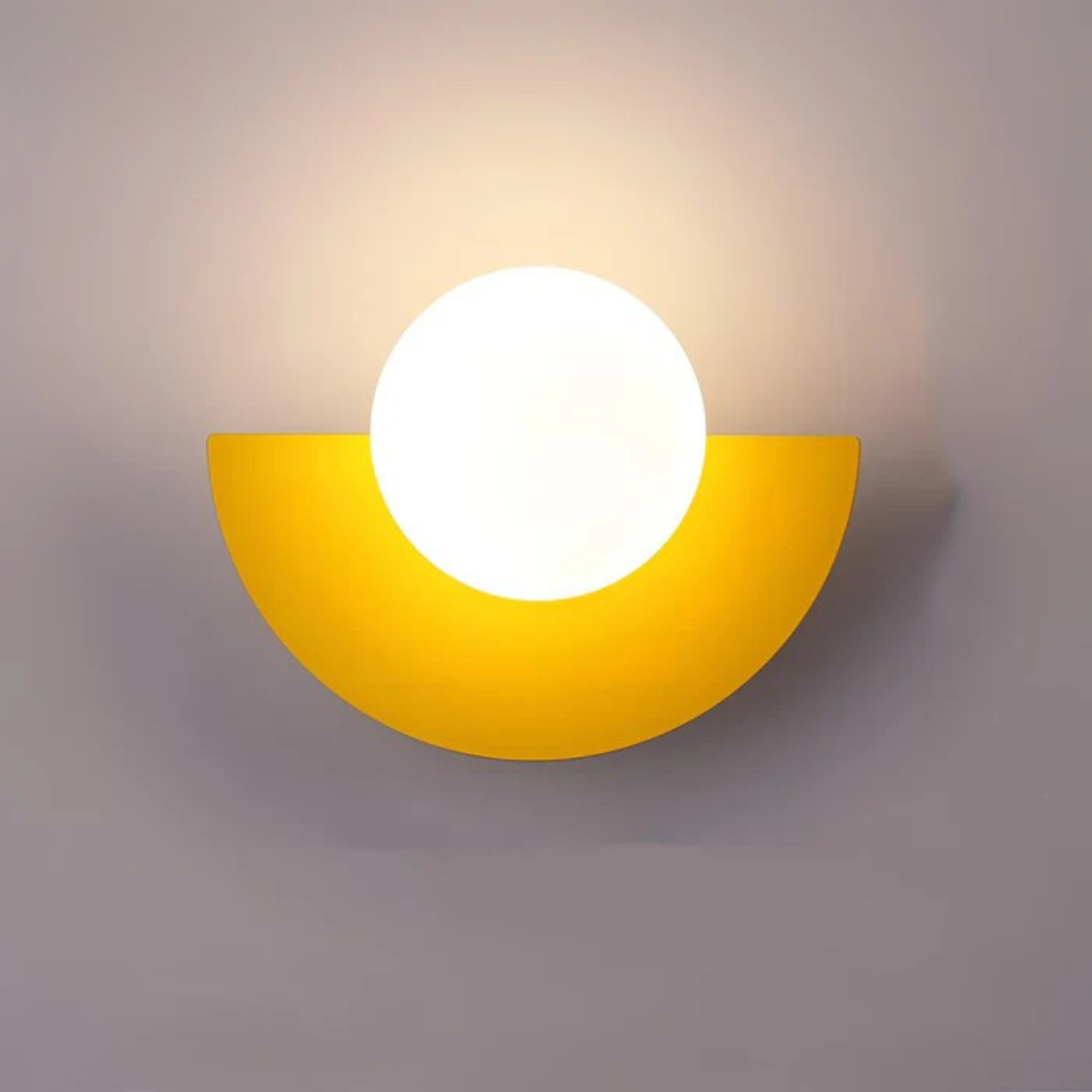 Applique da parete in vetro a sfera minimalista moderna LED 1 luce