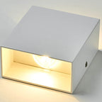 Applique a parete moderna semplice quadrata con sensore di corpo LED