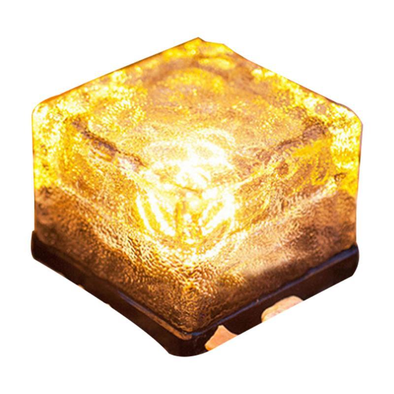 Luce Cubo da Giardino Solare con Effetto Onde d'Acqua a Cambio Colore