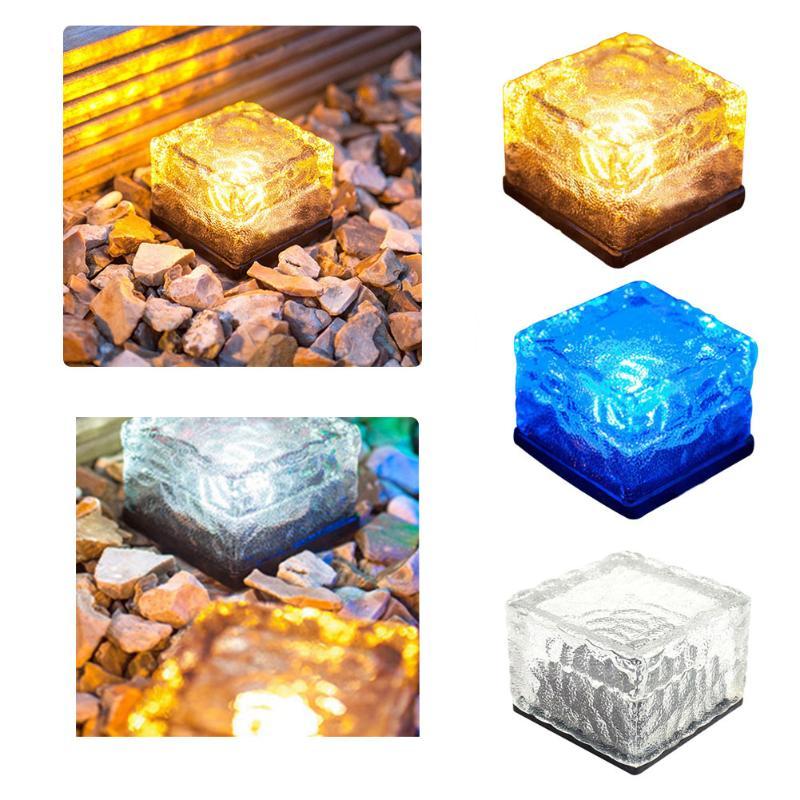 Luce Cubo da Giardino Solare con Effetto Onde d'Acqua a Cambio Colore