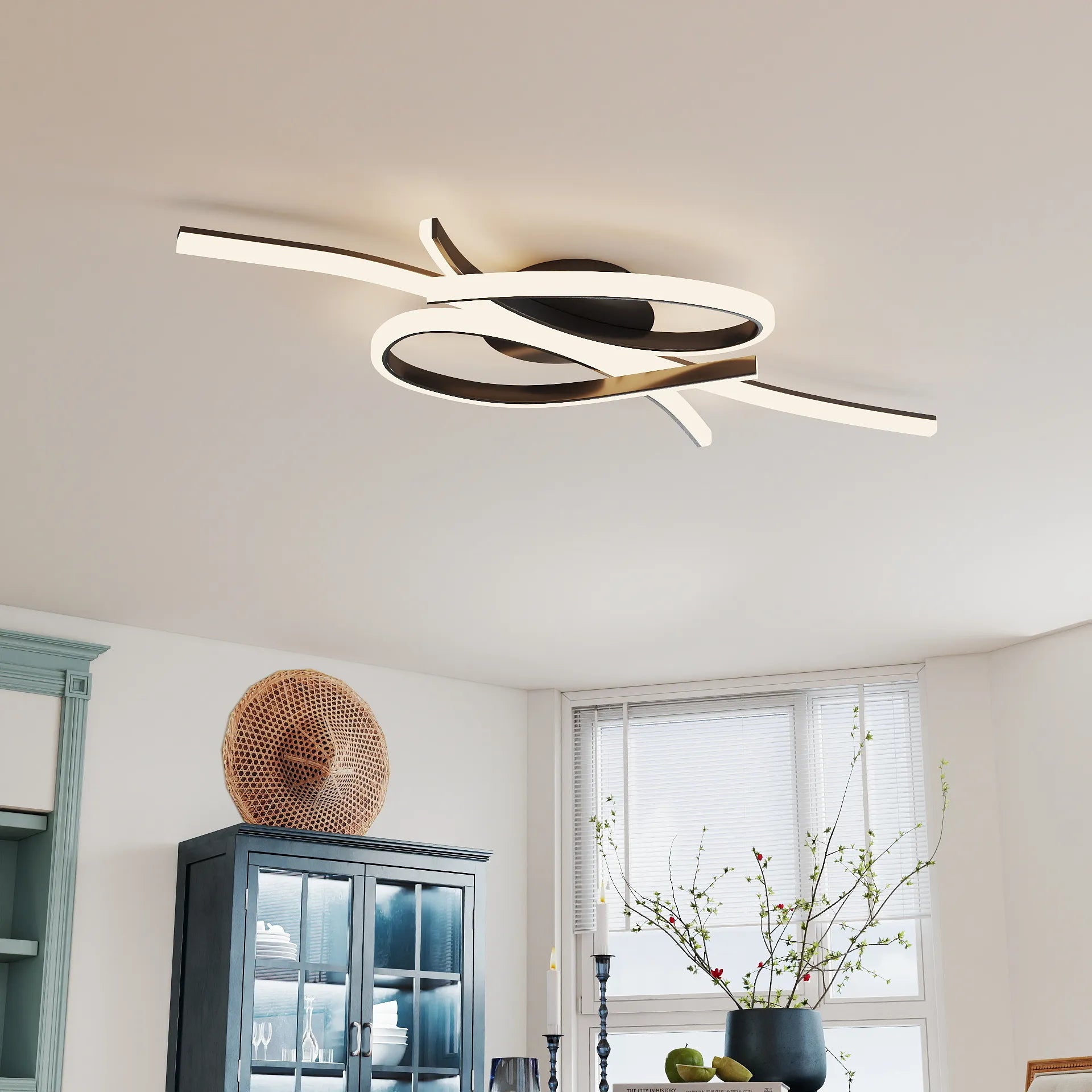 Moderna Lampada da Soffitto a Note Musicali Creativa