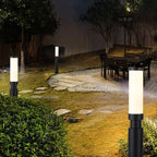 Design di Lampada da Terra LED Moderna Minimalista in Acrilico e Alluminio per Esterni
