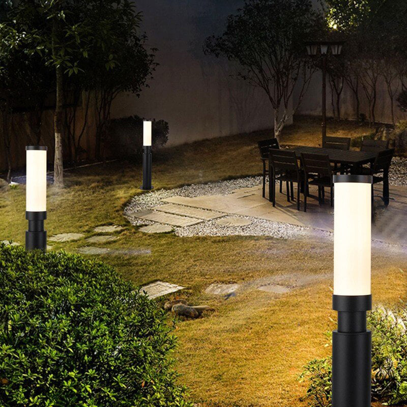 Design di Lampada da Terra LED Moderna Minimalista in Acrilico e Alluminio per Esterni