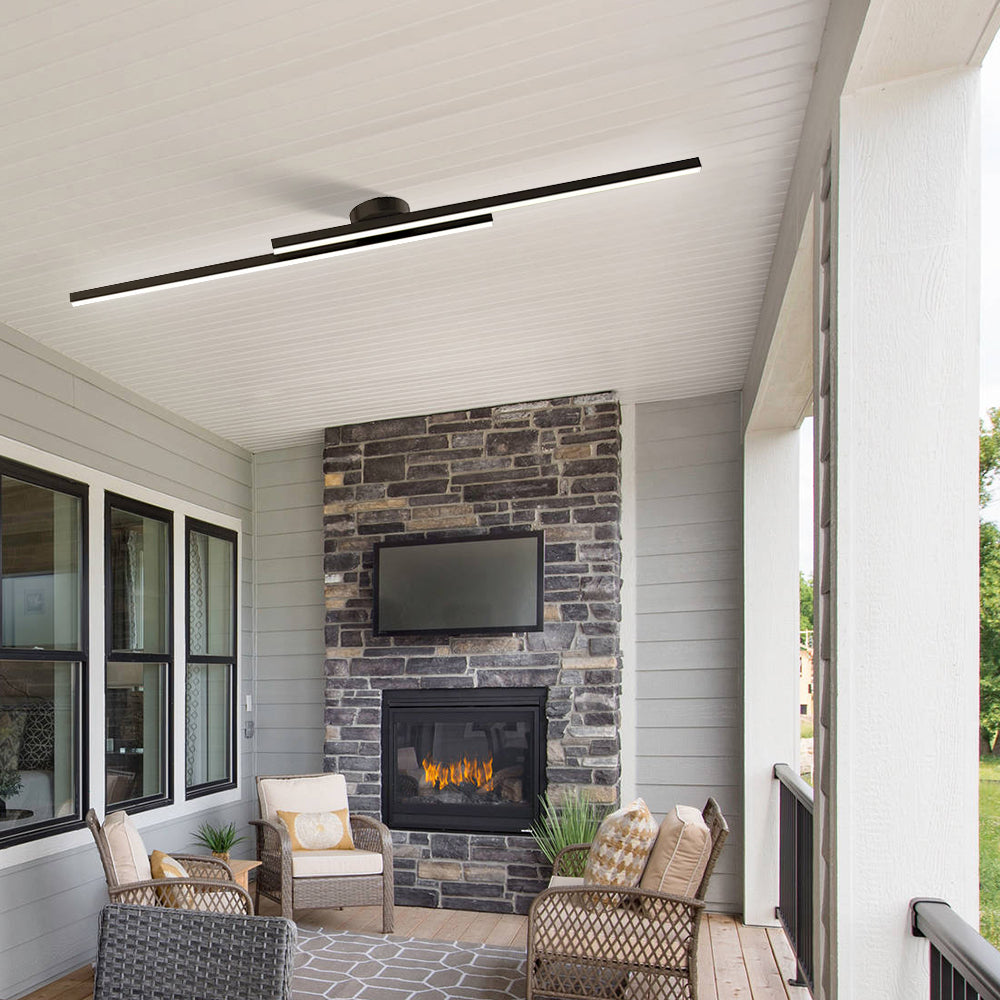 Maddie | Lampada da soffitto LED lineare moderna ultra-sottile in alluminio