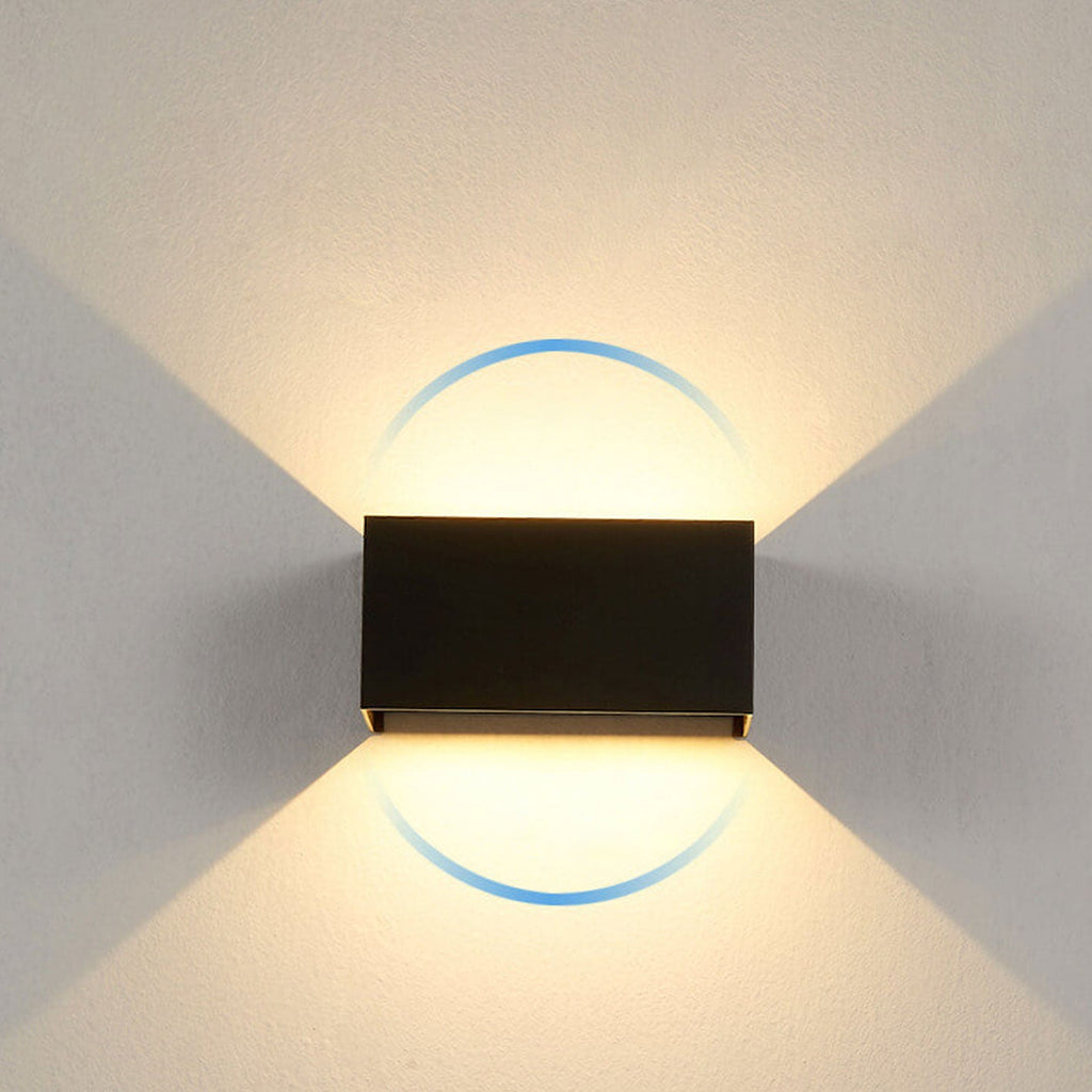 Moderna Applique da Esterno Impermeabile Rectangolare LED Illuminata Su e Giù