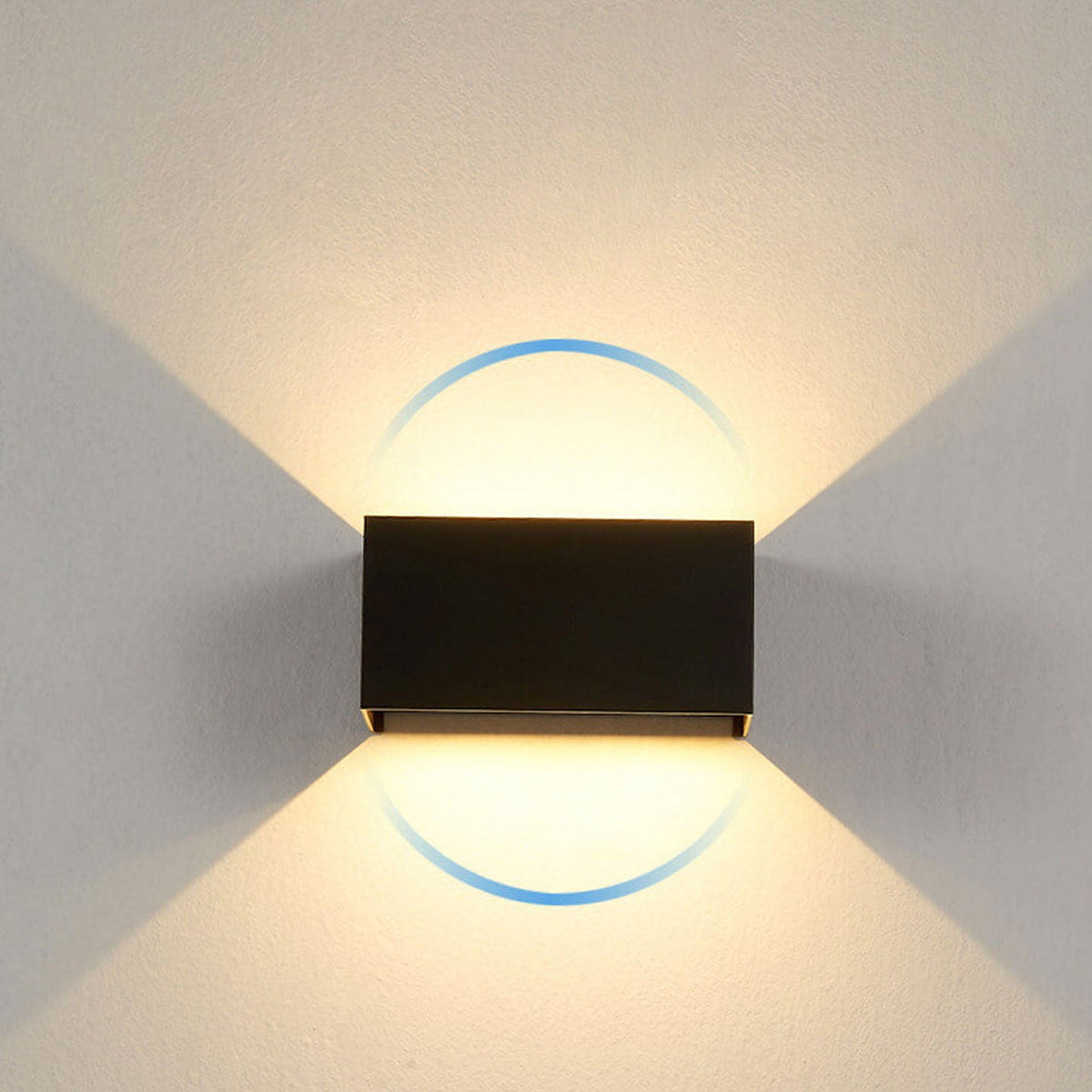 Moderna Applique da Esterno Impermeabile Rectangolare LED Illuminata Su e Giù