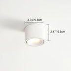 Faretto rotondo in alluminio minimalista moderno, regolabile, a LED, montato a soffitto per soggiorno