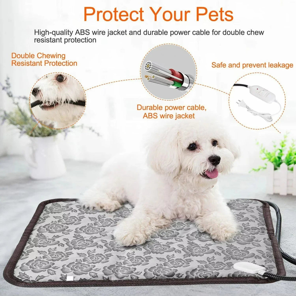 Tappetino Riscaldante Elettrico per Cani – Tappetino Termico Regolabile per Animali Domestici