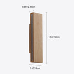 Applique da Parete Lampada LED Acrilico in Legno Massello Rettangolare Piatto Rotabile Nordico Contemporaneo