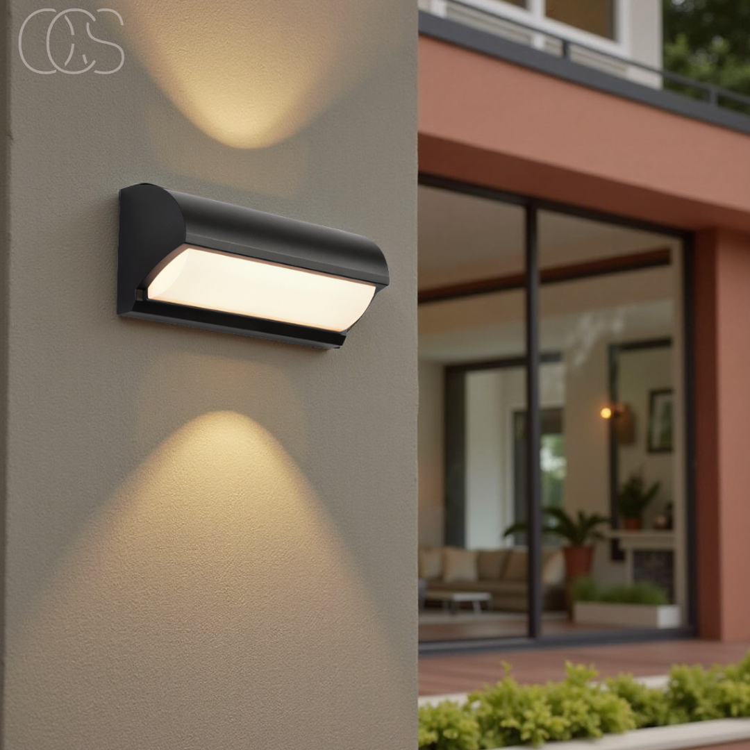OCS - Lampada da Parete LED Nera per Esterni
