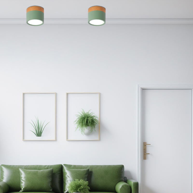 Lampada da soffitto LED cilindrica semplice nordica