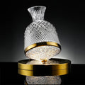 Crystaluxe - Decanter per vino rotante a 360° con design elegante