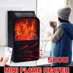 PTC Wandkachel 500W con Effetto Fiamma – Stufetta Elettrica Compatta
