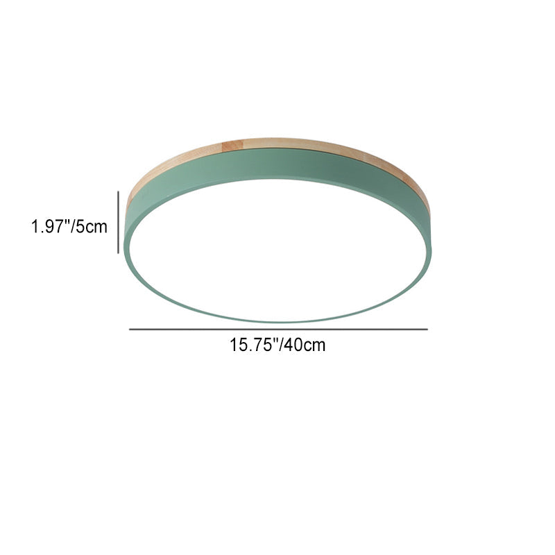 Lampada da soffitto LED rotonda in ferro acrilico minimalista moderna per camera da letto