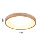 Lampada da soffitto a LED rotonda in legno log minimalista nordico
