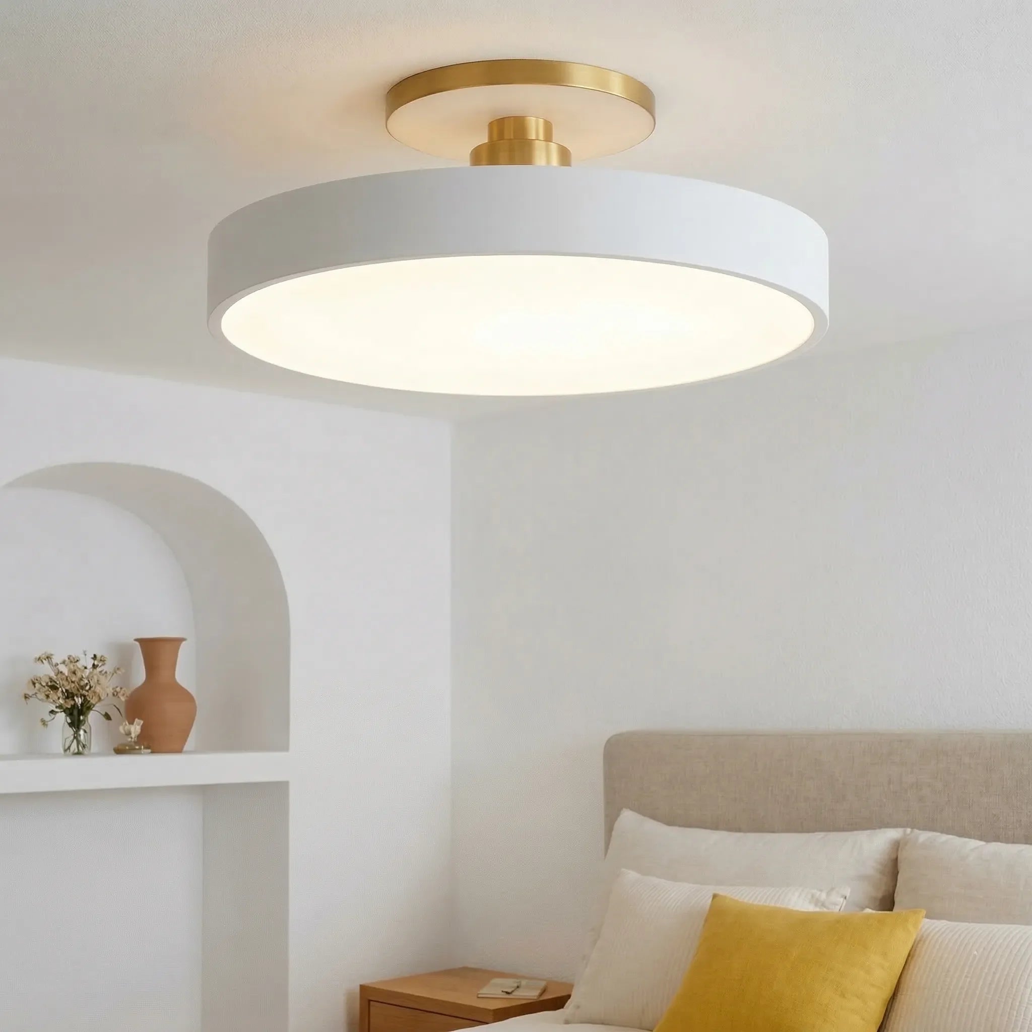Lampada da soffitto rotonda a incasso nordica