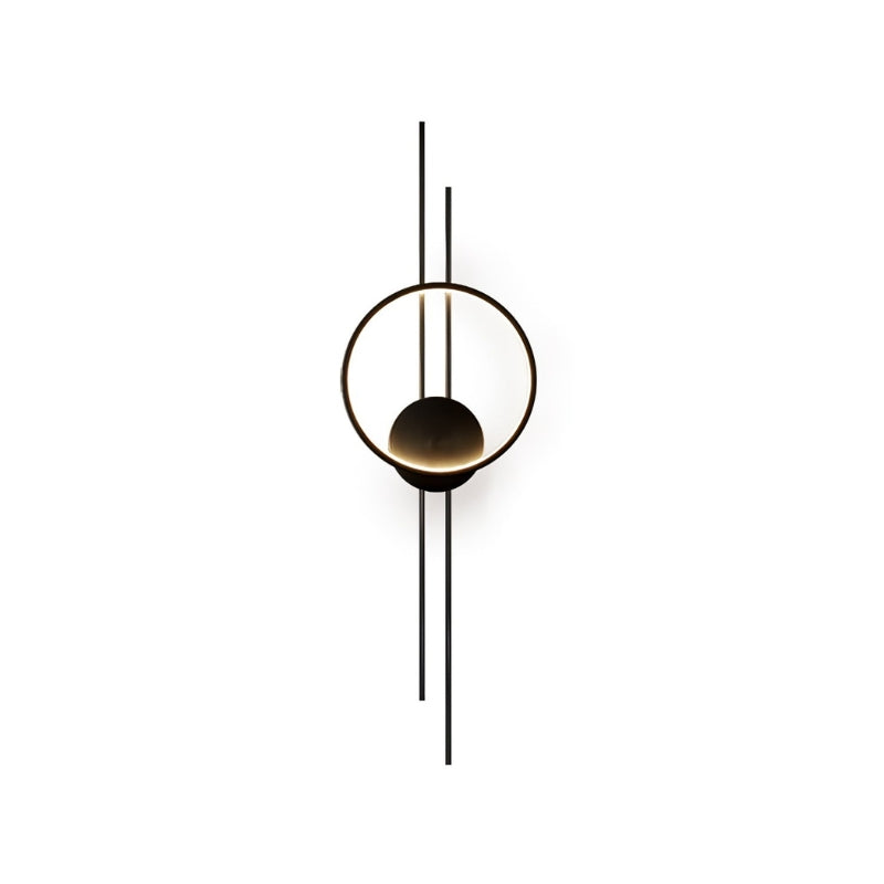 HaloLine – Lampada da parete geometrica con sfera centrale