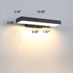 Lampada da Parete Esterno LED Piatta con Sensore Moderno Minimalista Rettangolare Impermeabile