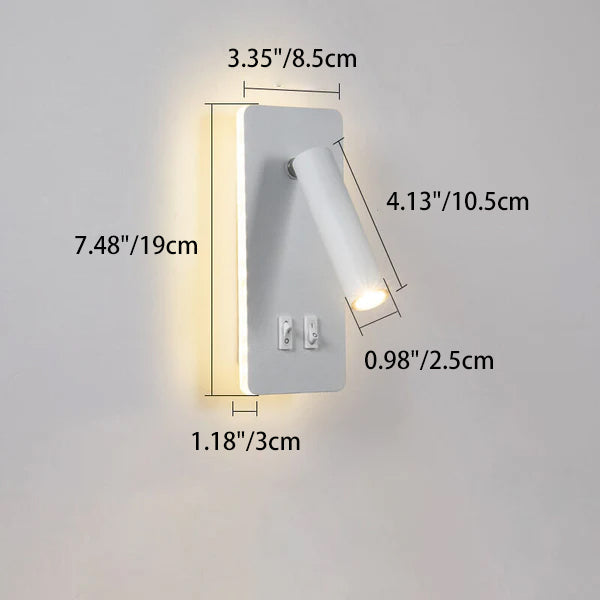 Faretto quadrato nordico contemporaneo in ferro, orientabile, lampada da parete LED per soggiorno e camera da letto