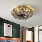 O'Moore Lampada da Soffitto Rotonda in Piuma di Cigno