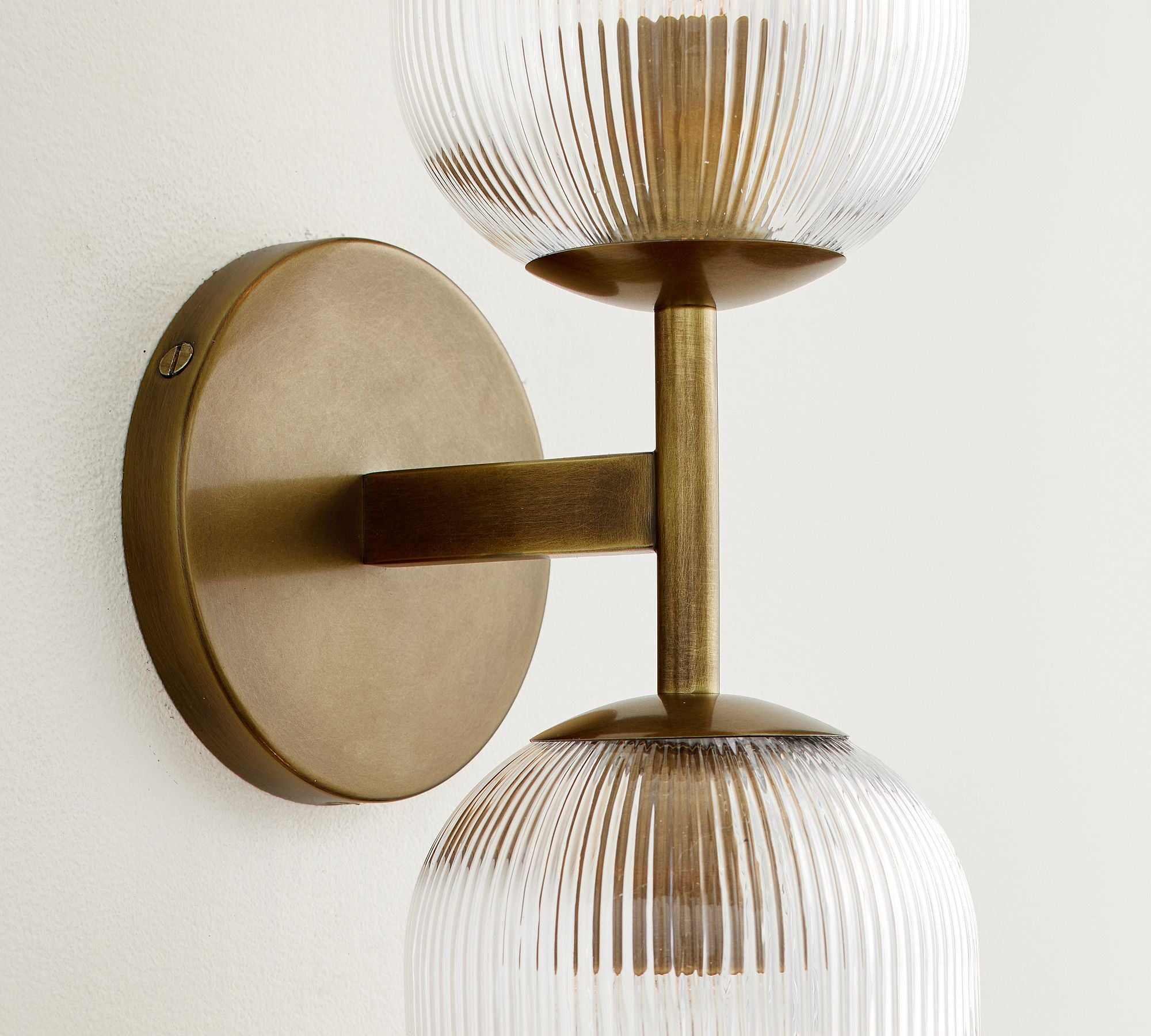 Luce da Parete in Vetro e Metallo Haze
