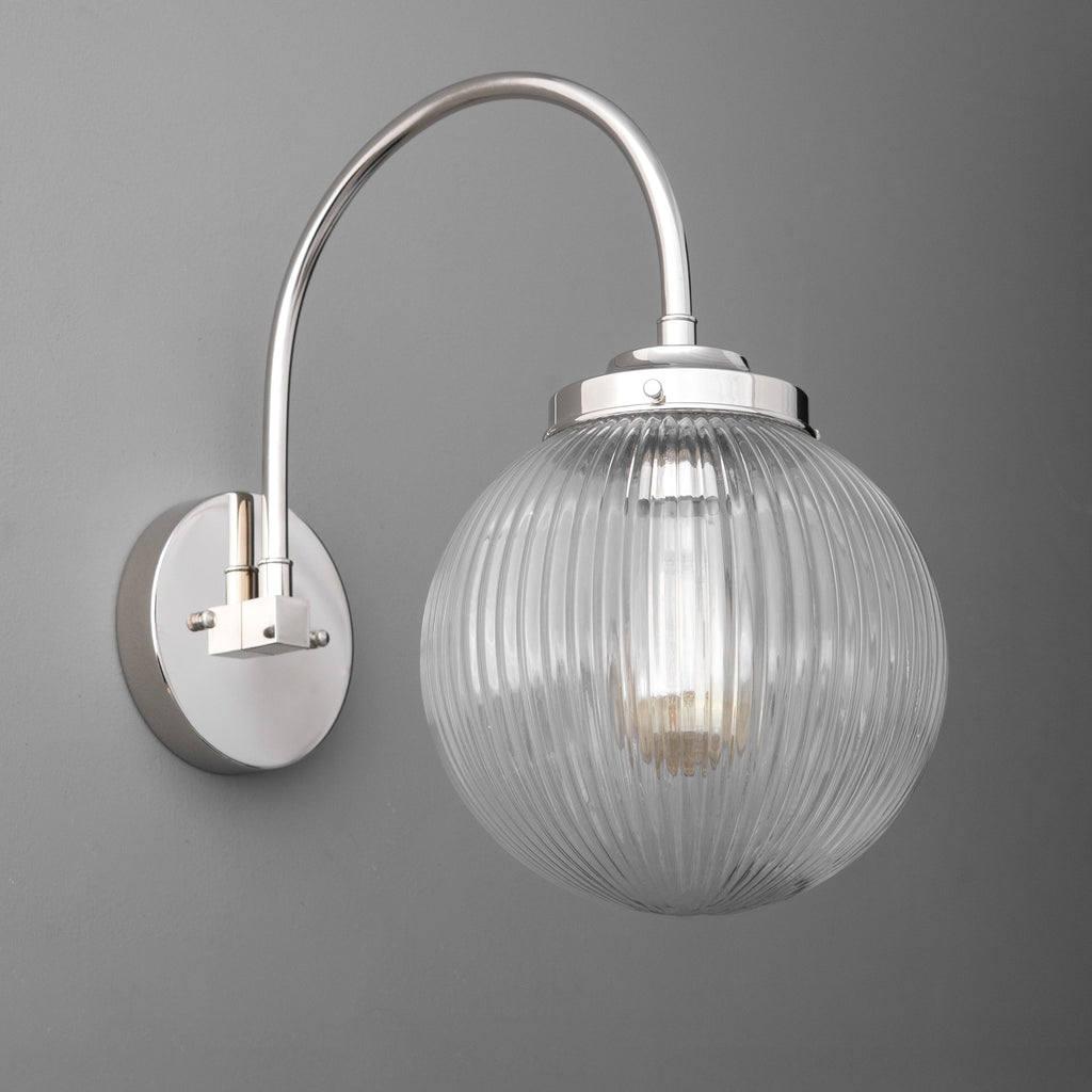 Applique da Parete in Vetro per Illuminazione Industriale per Soggiorno