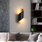 SpiralGlow Light - Lampada a parete LED a spirale in metallo impermeabile nordico