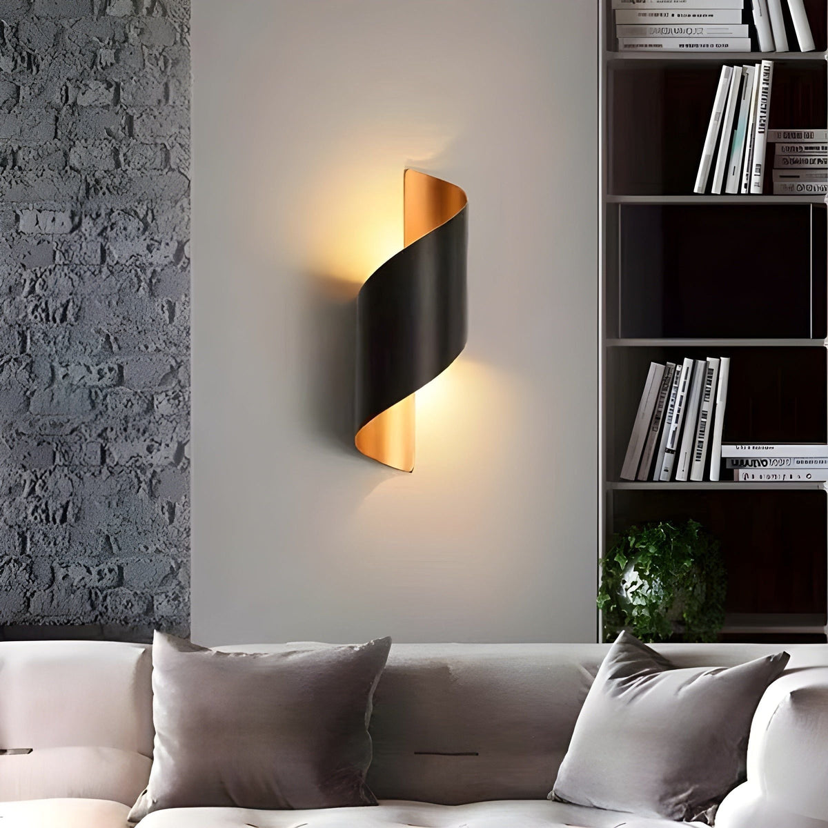 SpiralGlow Light - Lampada a parete LED a spirale in metallo impermeabile nordico