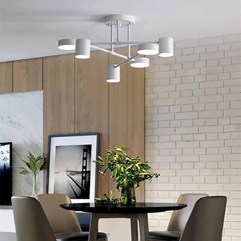 Quor LED Soffitto Lampada, Nero/Bianco/Oro 6 Teste