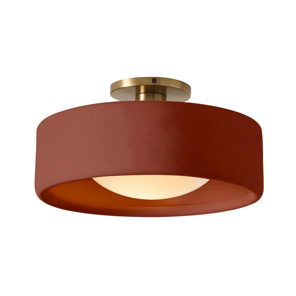 Lampada da soffitto a tamburo in porcellana