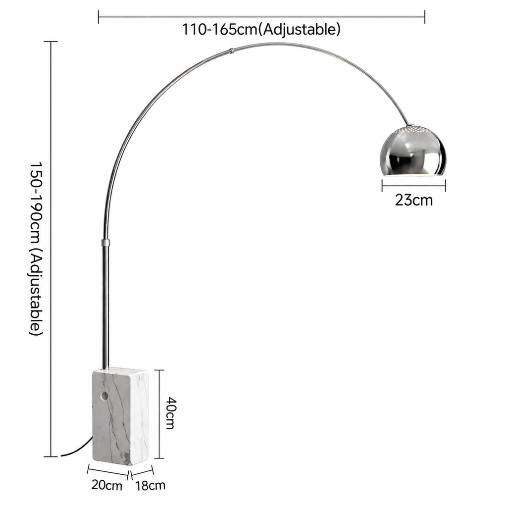 Lampada da Terra Arco Italiana – Design Moderno per il Soggiorno