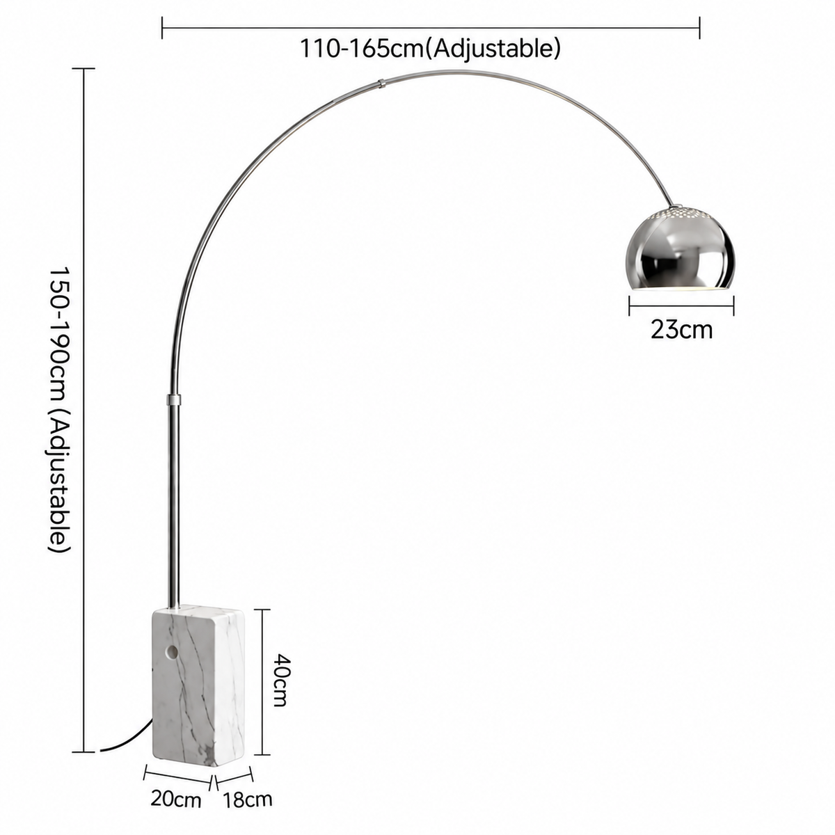 Lampada da Terra Arco Italiana – Design Moderno per il Soggiorno