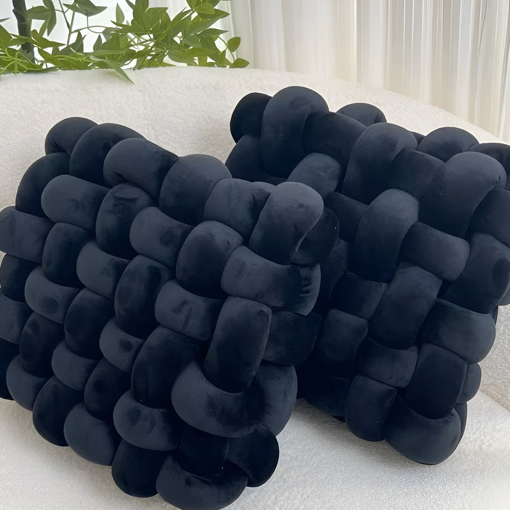 Cuscini decorativi a nodo in set da 2 – Morbidi e Decorativi | Perfetti per divano, letto e soggiorno