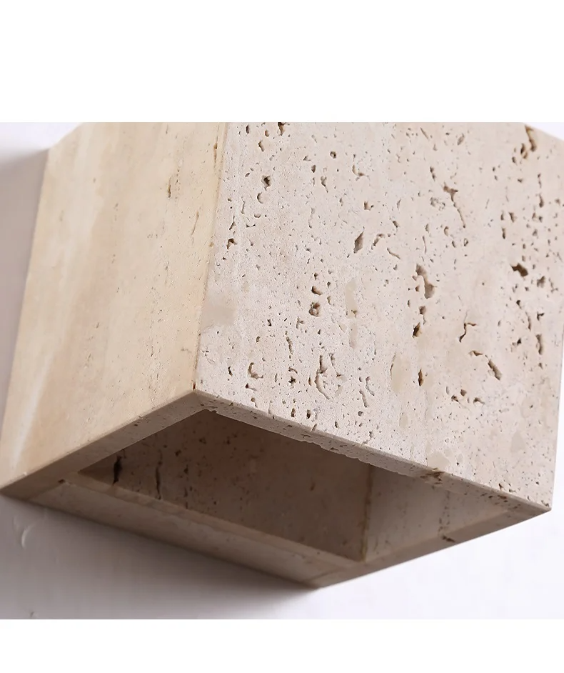 StoneBloc Lampada da Parete Esterna – Lampada da Parete in Aspetto Pietra Naturale per Giardino, Corridoio & Bagno