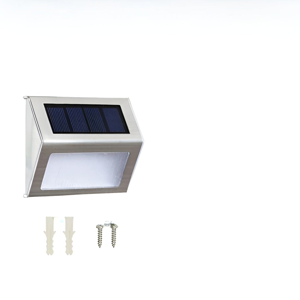 Set di 2 Lampade da Scale Solari a LED – Illuminazione Esterna Resistente alle Intemperie in Acciaio Inossidabile per Giardino e Cortile