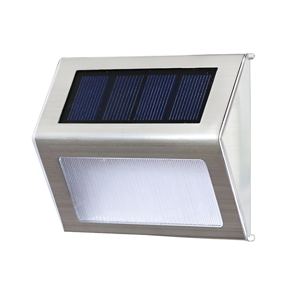 Set di 2 Lampade da Scale Solari a LED – Illuminazione Esterna Resistente alle Intemperie in Acciaio Inossidabile per Giardino e Cortile