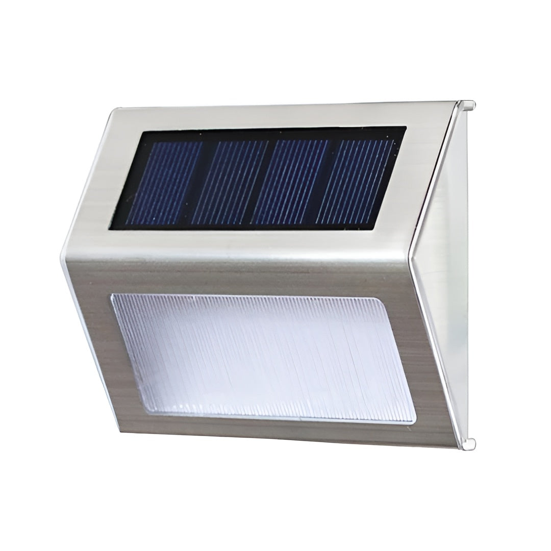 Set di 2 Lampade da Scale Solari a LED – Illuminazione Esterna Resistente alle Intemperie in Acciaio Inossidabile per Giardino e Cortile