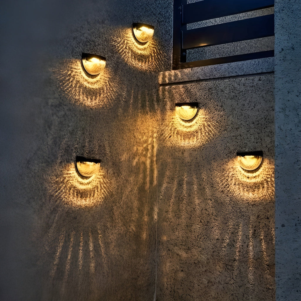 Lampada da giardino solare con 6 LED – Illuminazione decorativa per esterni con gioco di luci | Resistente alle intemperie per giardino, scale e terrazza