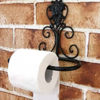 Set di 2 supporti per carta igienica vintage da parete per bagno