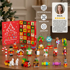 Calendario dell'Avvento con mattoncini decorativi di Natale