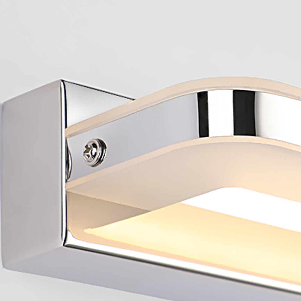Lampada da parete Arisha Nordic Linear Metal Mirror, Cromata/Nera