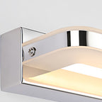 Lampada da parete Arisha Nordic Linear Metal Mirror, Cromata/Nera