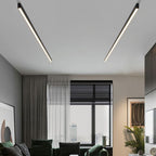 Lampada da soffitto/parete nera lineare Solin