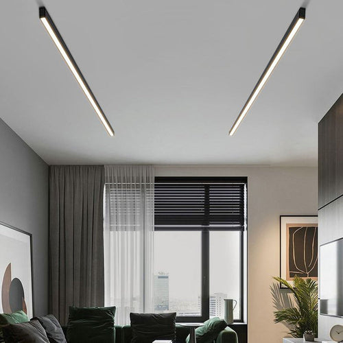 Arisha Design Lineare Moderno LED Plafoniere Economico Metallo Nero