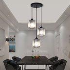 Vina Moderno Cluster Lampadario in Vetro, Nero/Oro
