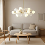 Lampadario in Vetro Moderno a Sfere Ronde