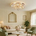 Moderna Luce da Soffitto Rotonda in Cristallo