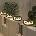 Lampade da esterno in metallo LED contemporanee Ray, nere