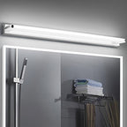 Lampada da parete Arisha Nordic Linear Metal Mirror, Cromata/Nera