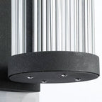Ray Moderno Semi Cilindrico Metallo Vetro Applique da Esterno